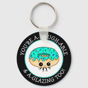 Cute Kawaii Stil Jelly Donut Flirting Pun Nyckelring