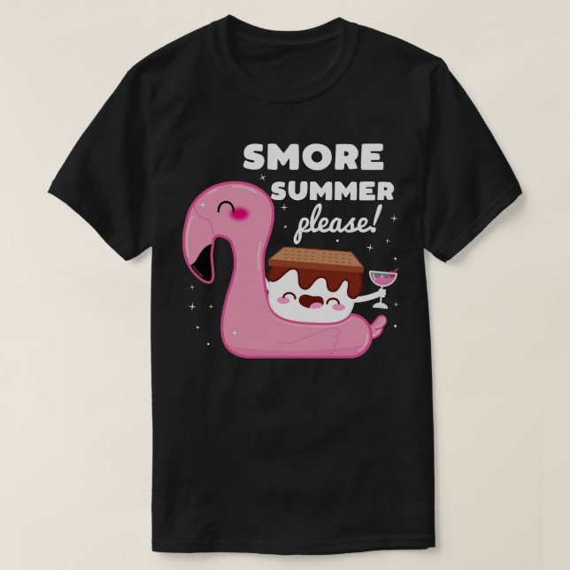 Cute Kawaii Stil Marshmallow Smore Pun T Shirt (Design framsida)