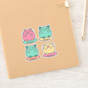 Cute Kawaii Stil Tecknad Hamsters Personlig Klistermärken