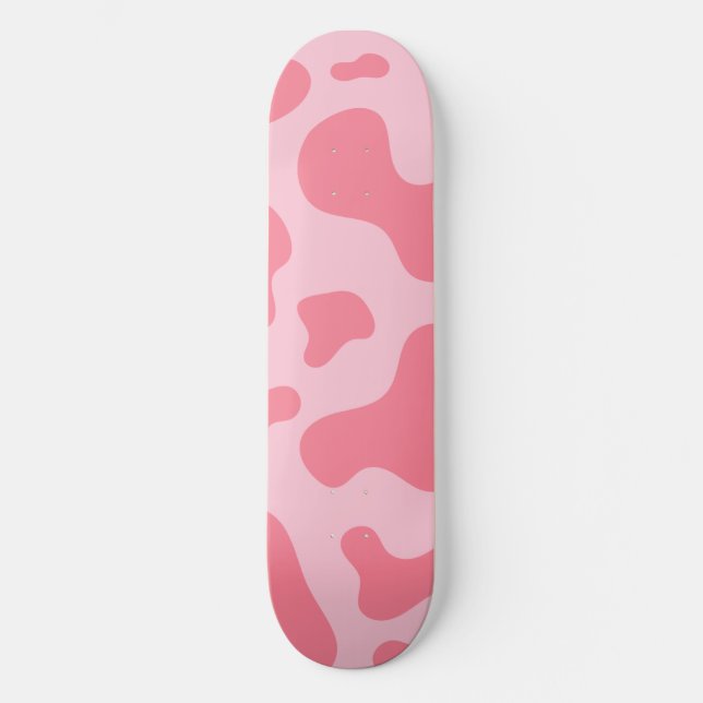 Cute Kawaii Strawberry Cow Mönster Skateboard (Framsida)