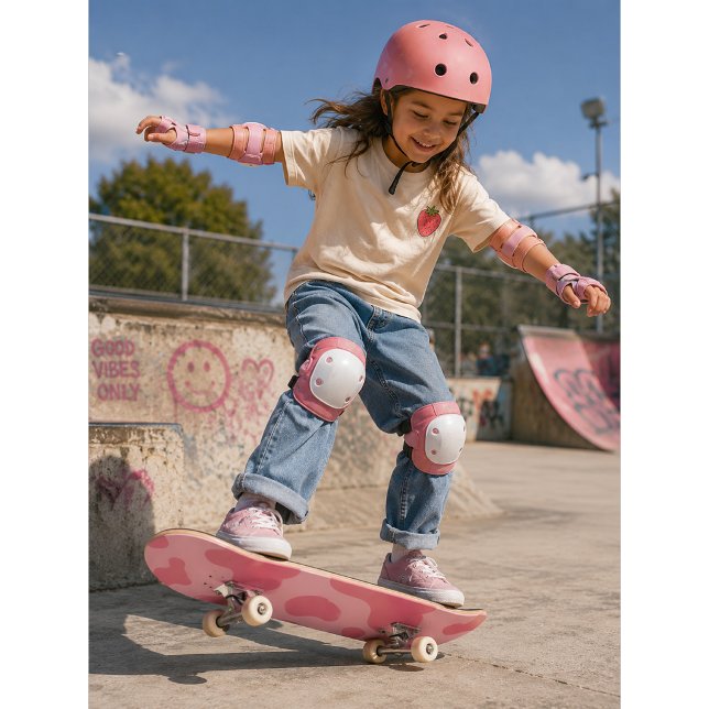 Cute Kawaii Strawberry Cow Mönster Skateboard (Skapare uppladdad)