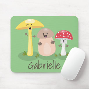 Cute kawaii svampar toadstool tecknad musmatta