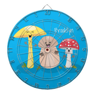 Cute kawaii svampsvampar toadstool darttavla