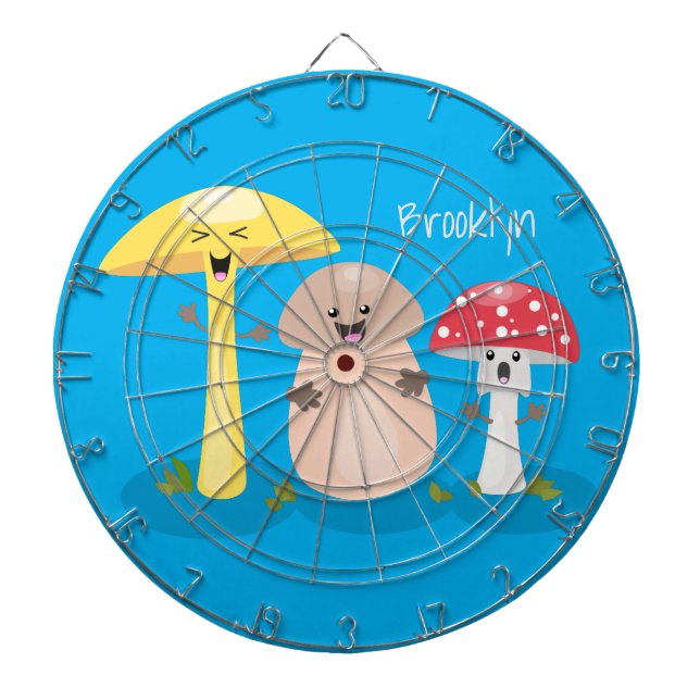 Cute kawaii svampsvampar toadstool darttavla (Framsidan)