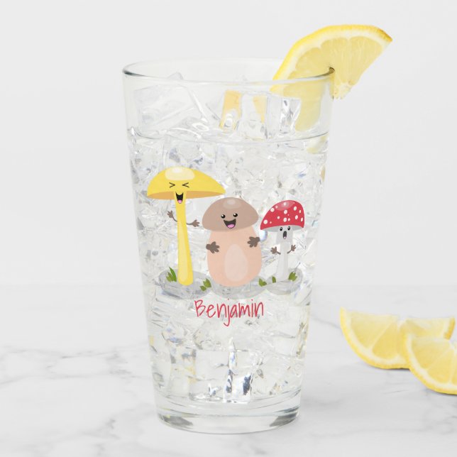 Cute kawaii svampsvampar toadstool glaskopp (Bakside Is)