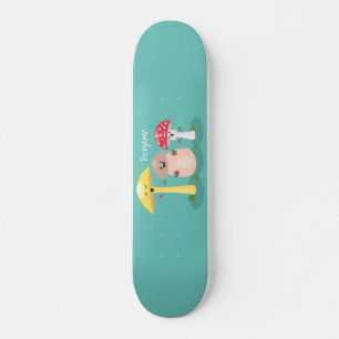 Cute kawaii svampsvampar toadstool mini skateboard bräda 18,5 cm