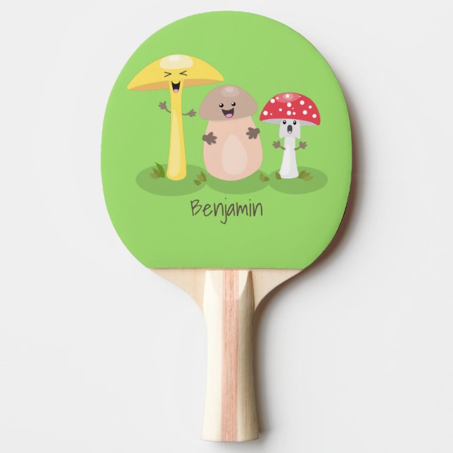 Cute kawaii svampsvampar toadstool pingisracket (Framsidan)