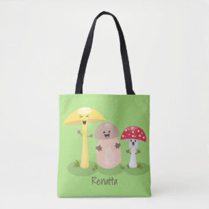 Cute kawaii svampsvampar toadstool tygkasse