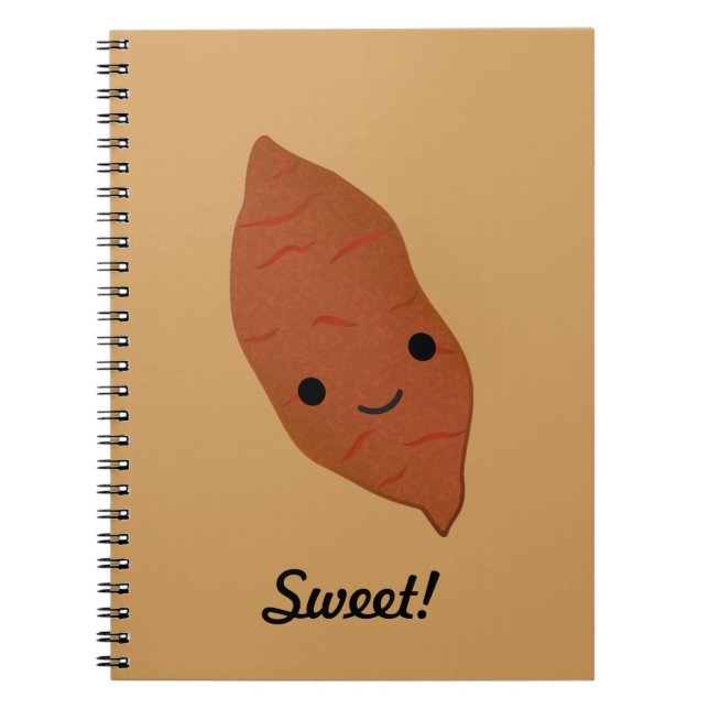 Cute Kawaii Sweet Potato Anteckningsbok (Framsidan)