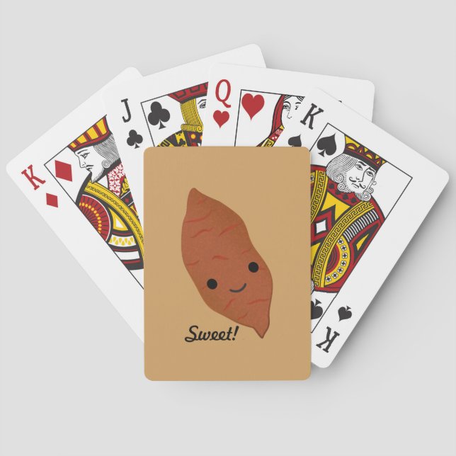 Cute Kawaii Sweet Potato Casinokort (Baksidan)