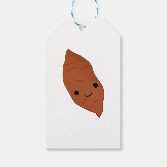 Cute Kawaii Sweet Potato Presentetikett (Framsidan)