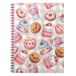 Cute Kawaii Sweets Trets Notebook Anteckningsbok
