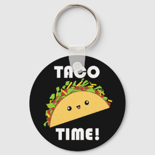 Cute kawaii Taco Time! Nyckelring