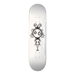 Cute Kawaii Tecknad Girl Old School Skateboard Bräda 21,6 Cm