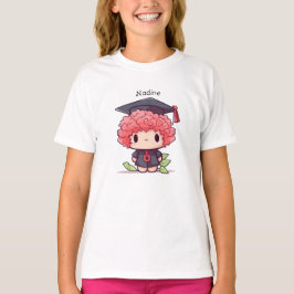 Cute Kawaii Tecknad Personlig Studenten T Shirt