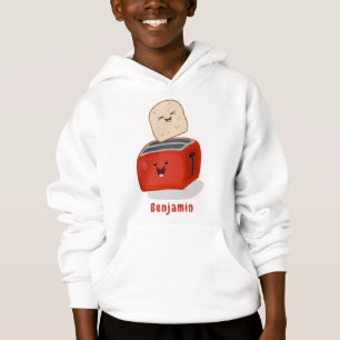 Cute kawaii toast och red toaster tecknad t shirt