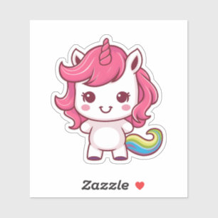 Cute Kawaii Unicorn - Adworthy Magic Creature De Klistermärken