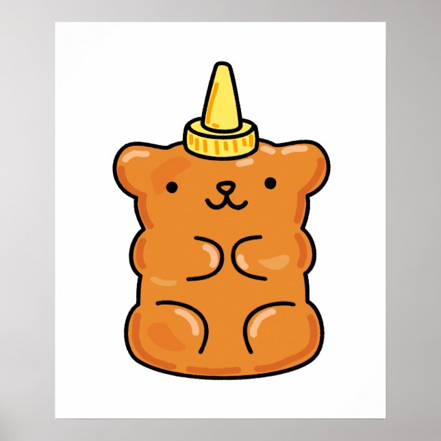 Cute Kawaii Unicorn Gummy Bear Poster (Framsidan)
