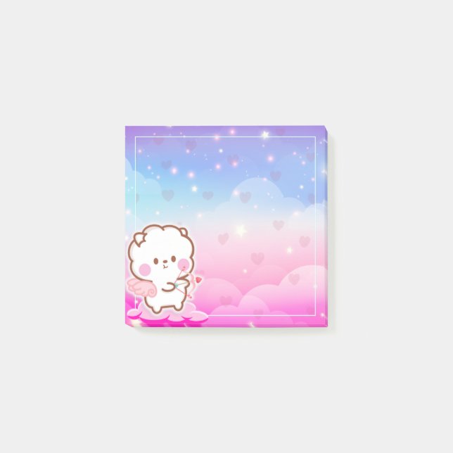 Cute Kawaii Valentiness Cupid Jinnie Post-it Block (Framsida)