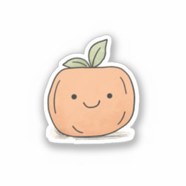 Cute Kawaii Watercolor Pumpkin Klistermärken