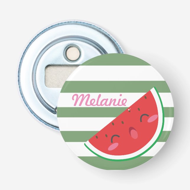 Cute Kawaii Watermelon Personlig Flasköppnare (Framsidan)