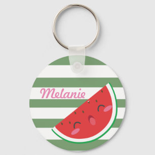Cute Kawaii Watermelon Personlig Nyckelring