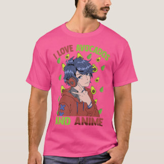 Cute KawaiiI Kärlek Avocados och AnimeOtaku Guy T Shirt