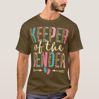 Cute Keeper of the Gender Leopard Gender Reveal Pa T Shirt