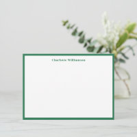 Cute Kelly Grönt Gräns Personlig Stationery