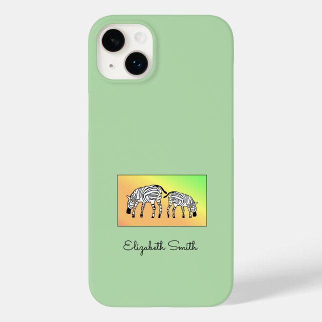 Cute Kenyan Zebrors iPhone/iPad-fall (Baksida)