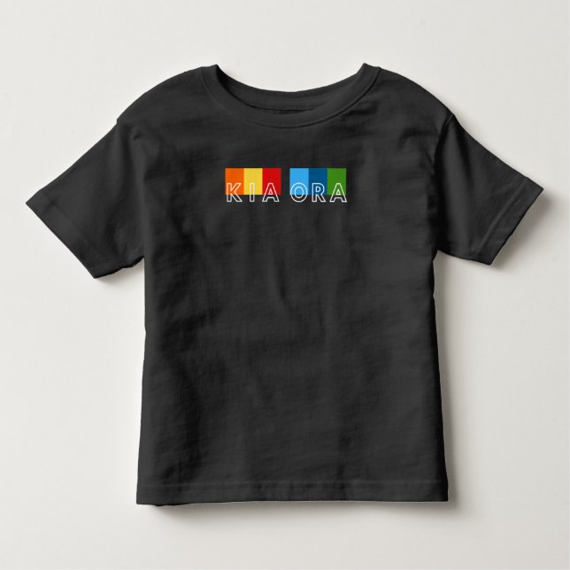 Cute Kia Ora & Ka Kite NZ Hälsning T-Shirt (Framsida)
