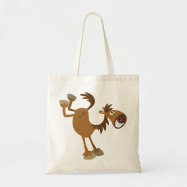 Cute Kicking Tecknad Horse Bag Tygkasse