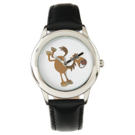 Cute Kicking Tecknad Horse Watch Armbandsur