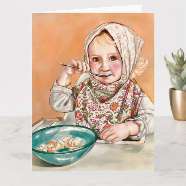 Cute kid card kort (Liten växt)