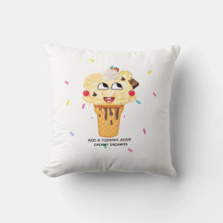 Cute kid pillow Add A Topping Addie Creamy Dreamie Kudde