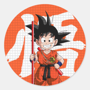 Cute Kid Warrior Anime Art Runt Klistermärke