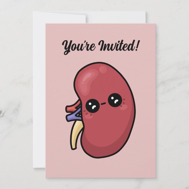 Cute Kidney - Human Biology Inbjudningar (Framsida)