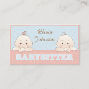 Cute Kids Babywatch Pastel Färg Visitkort