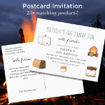 Cute Kids Backyard S'Mores Bonfire Födelsedagsfest Inbjudan Vykort<br><div class="desc">Sommarfödelsedag är det bästa! Fira ett barns födelsedag utanför en brasa medan du rostar goey marshmallow. Födelsedag är mer roligt med vänner! Cute Choklad pub, grahams, marshmallow, campfire och s'mres design. På baksidan kan du lämna personliga instruktioner med mera. Finns nu i överkomliga vykort. Ändra texten till kostym så att...</div>
