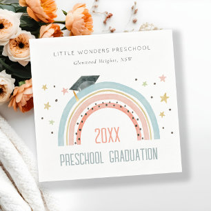 Cute Kids Boho Rainbow Stars Preschool Studenten Pappersservett