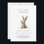 Cute Kids Bunny Födelsedagsfest Inbjudningar<br><div class="desc">Den här toppen söta Bunny Birthday-inbjudan innehåller en detaljerad illustration av en kniv med en bib runt nacke som kan märkas med hur många år ditt barn har vunnit. Det är perfekt för en pojke födelsedagsfest! Redigera den genom att lägga till namn,  datum,  tid,  adress och all annan information.</div>