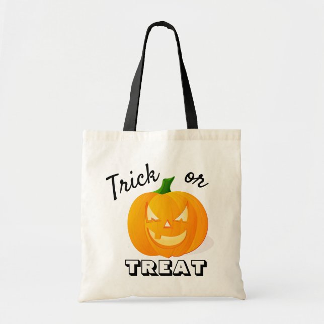 Cute Kids Bus eller godis Pumpkin Tygkasse (Framsidan)