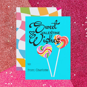 Cute Kids Childrens Valentine Card Anteckningskort