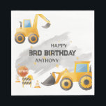 Cute Kids Construction Birthday Pappersservett<br><div class="desc">Gratulera till din lilla speciella dag i stil med vår Födelsedagsfest för att konstruera Cute Kids. Den här roligten och den klara tryckningen är perfekt för alla konstruktionsteman varje dag i party. Den innehåller bra vattenfärgbilder av grävmaskiner, bulldozrar och gult lastbil. Låt fantasin springa vild med den här söta och...</div>