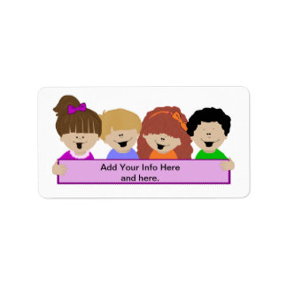 Cute Kids Daycare-mejseletiketter Adressetikett