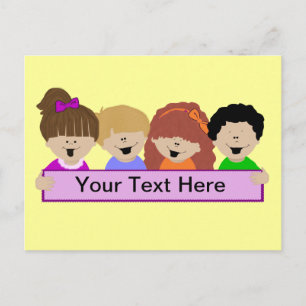 Cute Kids Daycare-vykort Vykort