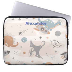 Cute Kids Dinosaur-Anpassningsbar Laptop Fodral