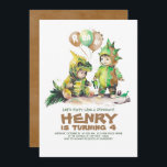 Cute Kids Dinosaur Birthday Grönt & Brown Inbjudningar<br><div class="desc">Förbered en Dinosaur-Thned-Födelsedagsfest med dessa unika inbjudningar! Stomp, chomp, och släpp ut en roar med dino-Mite-födelsedagen inbjudan, perfekt för ditt barns förhistoriska firande. De här inbjudningarna har två trevliga små utforskare i vackra, söta, bruna och grönt kostymer, och de fångar en lekfull stund omgiven av favoritdino leksak. Över tecknen flyter...</div>