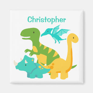 Cute Kids Dinosaur-Personlig Magnet