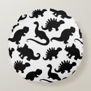Cute Kids Dinosaur Pillow Rund Kudde